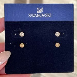 Swarovski Harley Golden Shadow Pierced Earring Set